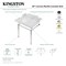 Kingston Brass 30 Carrara Marble Console Sink with Brass Legs, Marble WhiteMatte Black LMS3022M80 - alternate 2
